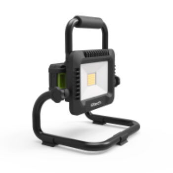 The cordless Flood Light provides an adjustable light source