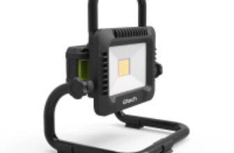 The cordless Flood Light provides an adjustable light source